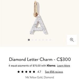 Mejuri Diamond Letter Charm - “A”